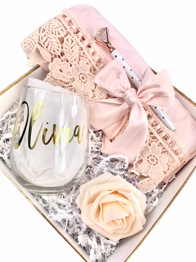 Bridal Party Gift Box- Stemless Glass