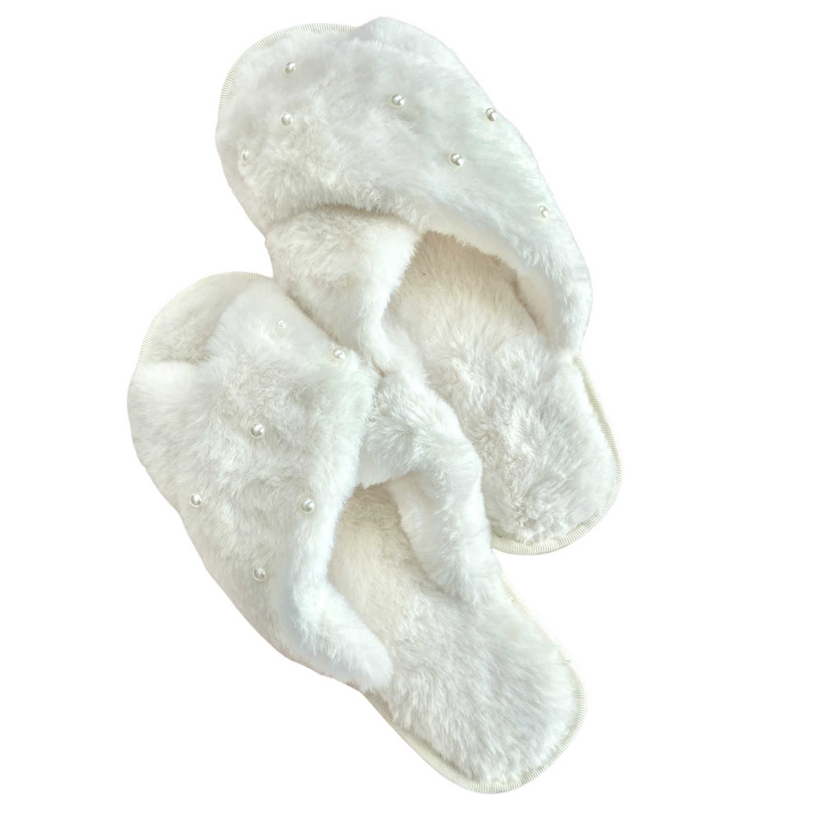 Pearl Accents on Slippers