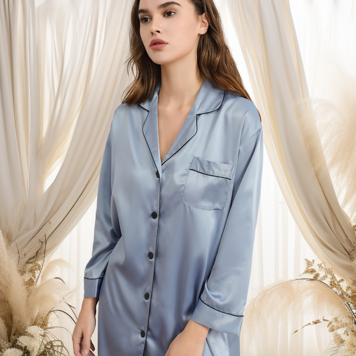 Solid Sleepshirt Dusty Blue