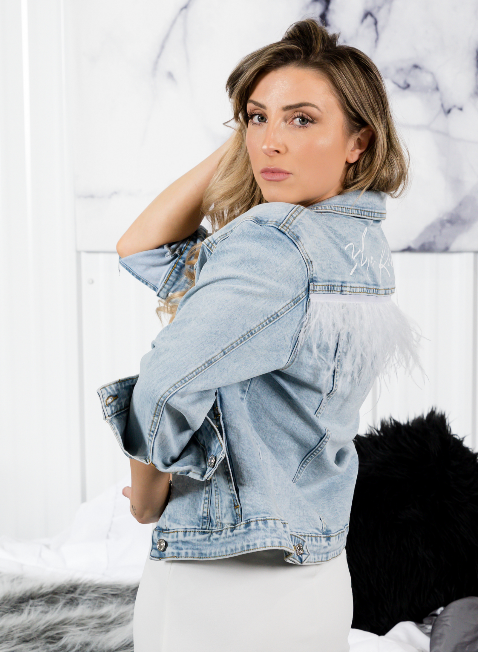 Feather Jean Jacket