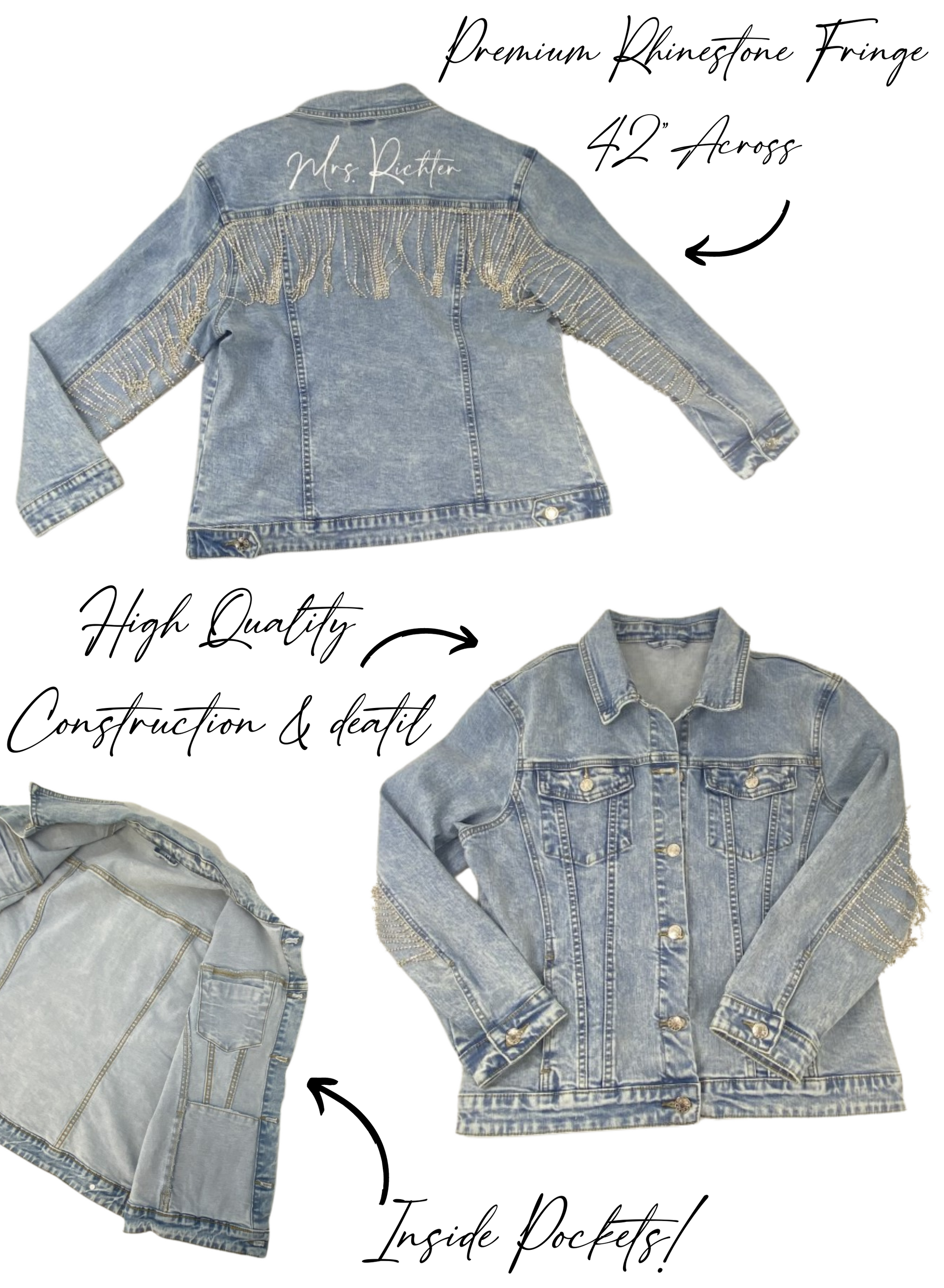 Rhinestone studded denim jackets hotsell