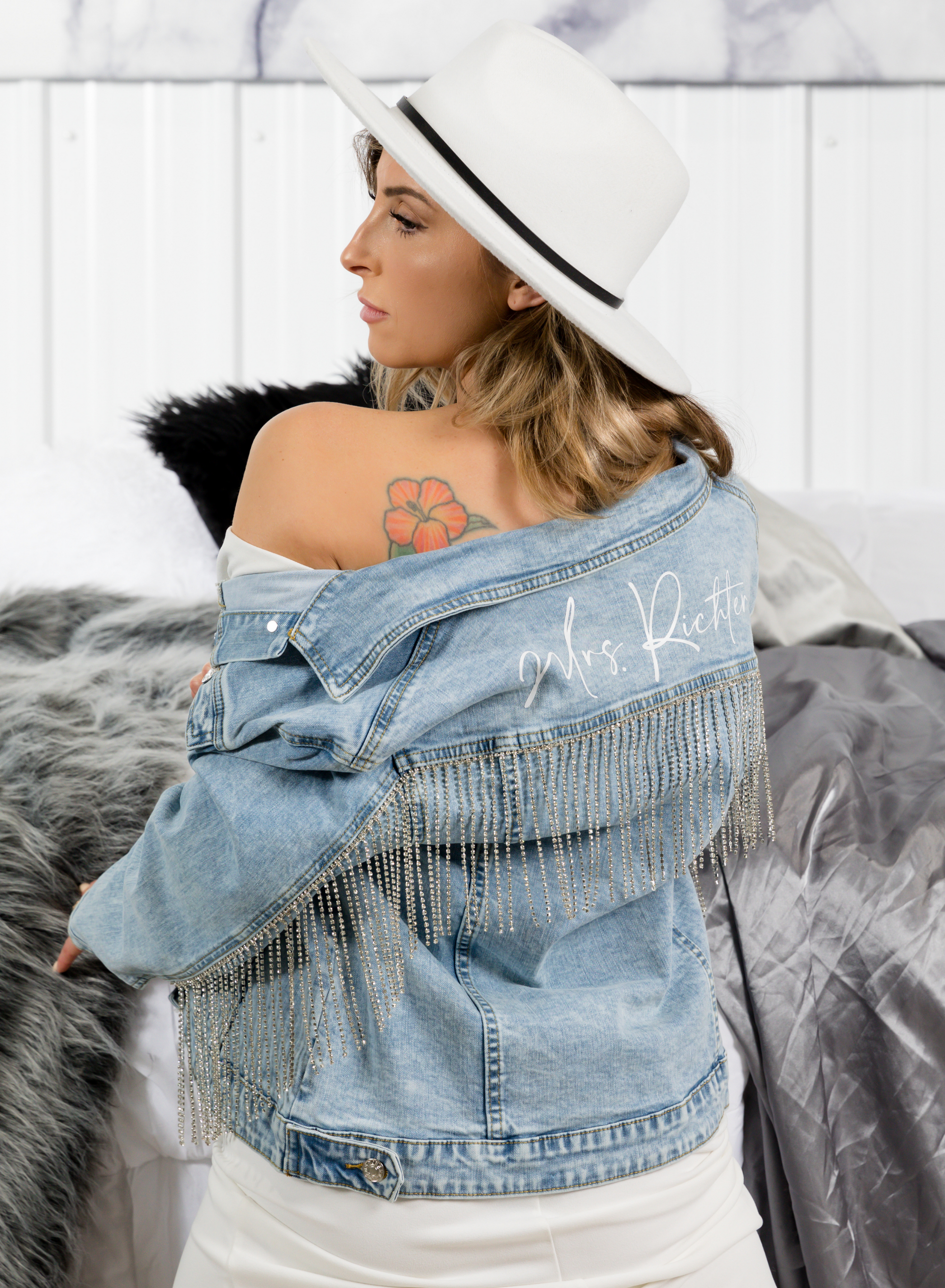 Silver sales rhinestone jacket