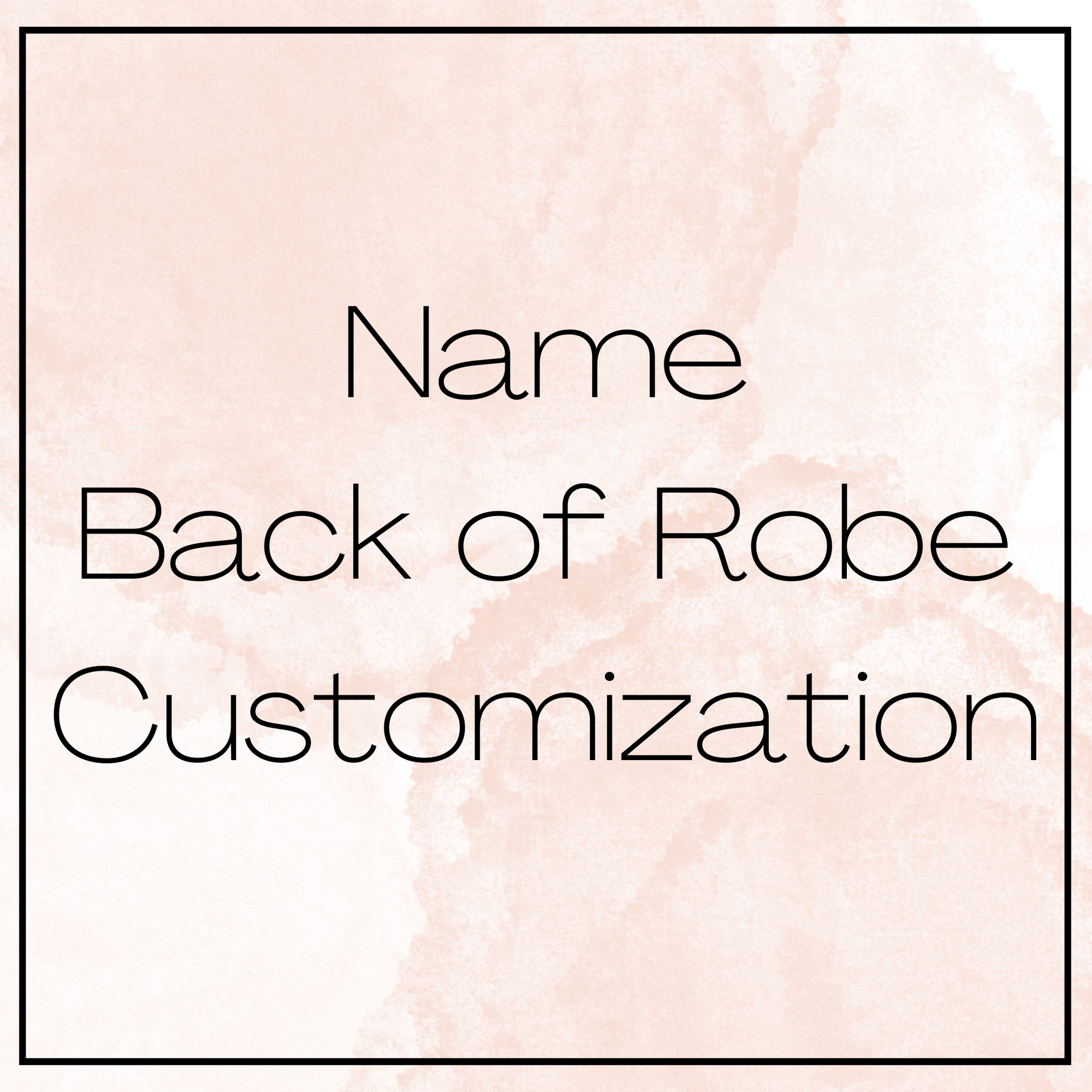 Back Customization- Name