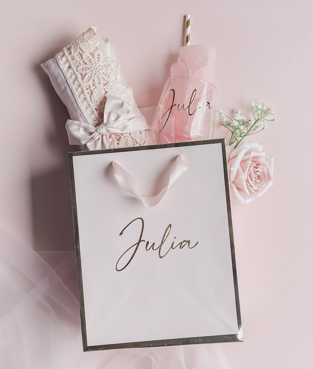 Bridal Party Gift Bag Blush pink