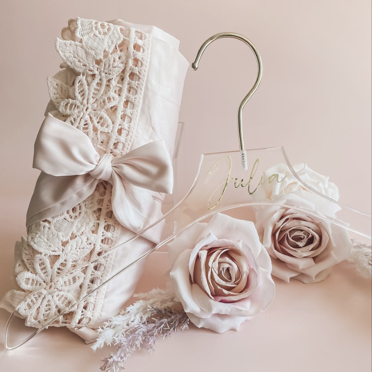 White Aurora Satin Robe by 431 Weddings | The Bridal Bar