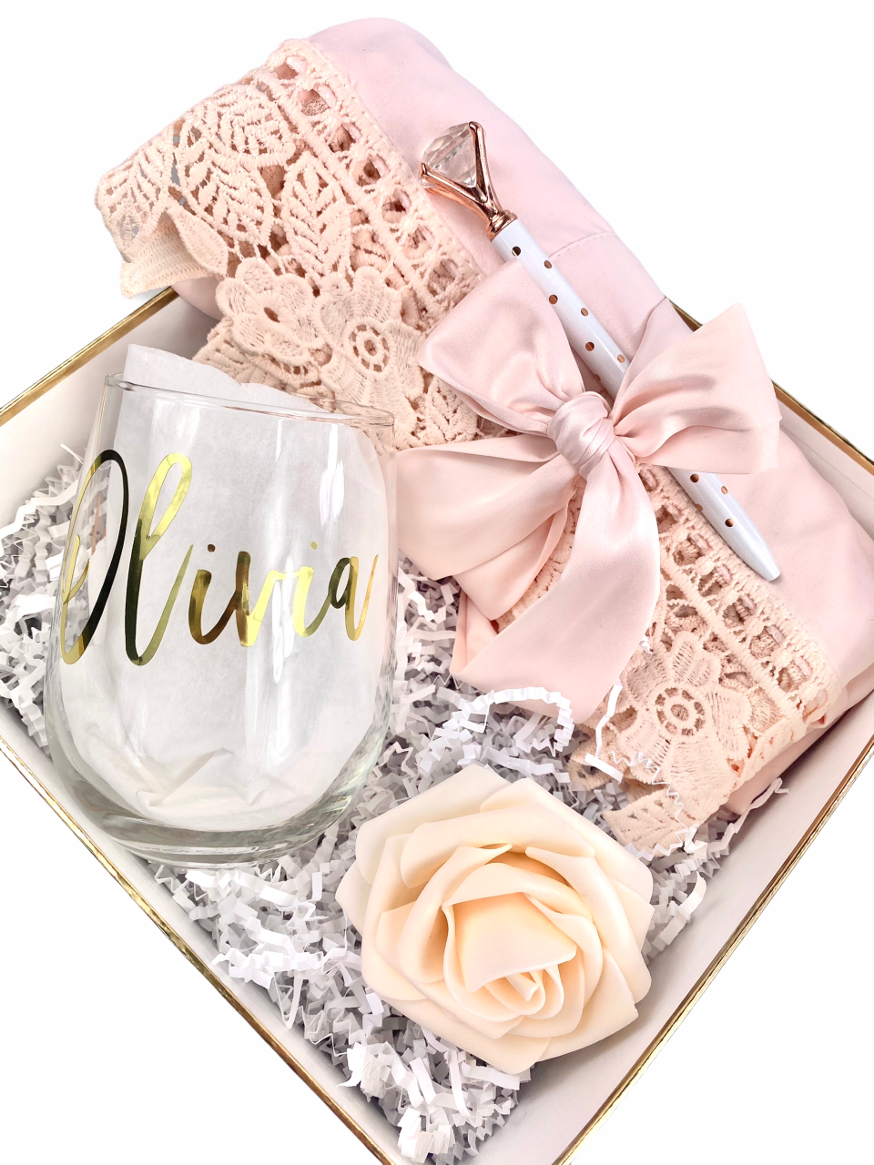 Bridal Party Gift Box- Stemless Glass