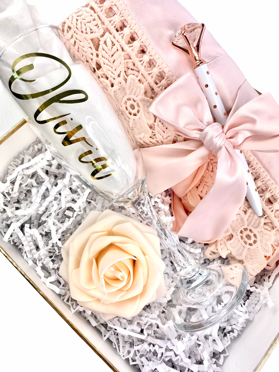 Bridal party Gift Box- Champagne Flute